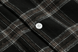 Ouzey 1467 BLACK PLAID SHIRT