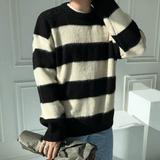 Ouzey 5566 KNITTED STRIPE PULLOVER SWEATER