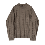 Ouzey 90s Streetwear 10409 Twist Knitted Pullover Sweater