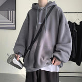 Ouzey Men's hooded sweatshirt spring and autumn Korean style trendy loose and versatile ins trendy brand handsome plus size y2k tops