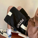 Ouzey Shorts for men in summer hot style printed loose outer wear sports versatile mid-waist fashion brand ins five-point pants trend