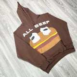 Ouzey 2025 Hoodies Men Women Hamburger Pattern Hoodies Sweatshirts Pullovers American Retro Sweatshirts Hoodies Street Wear