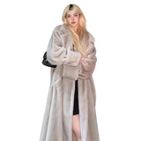 Ouzey Spring Winter Long Oversized Fluffy Thick Warm Soft Faux Mink Fur Coat Women Elegant Luxury Chic Furry Overcoat 2025