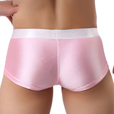 Ouzey Man  Silk Slips Mini Boxers Shorts Underwear  Male Bulge Pouch Trunks Panties Underpants