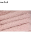 Ouzey Spring Winter Long Oversized Pink Hairy Thick Warm Soft Faux Fox Fur Coat Women Sashes Loose Korean Fashion 2025