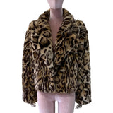 Ouzey Spring Winter Short Thick Warm Colorful Leopard Print Faux Fur Coat Women Loose Luxury Fluffy Jacket Furry Cardigan