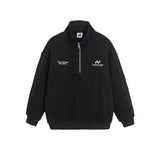 Ouzey 400G Embroidered Half Zip Sweatshirt