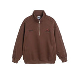 Ouzey 400G Embroidered Half Zip Sweatshirt