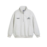 Ouzey 400G Embroidered Half Zip Sweatshirt