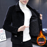 Ouzey 2024 Autumn and Winter Woolen Jacket Men's Fashion Solid Color Casual Business Windbreaker Thickened Warm Street Wear Coat