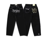 Ouzey dandys world Retro Punk Function Wind Multi-Pocket Washed Loose Jeans Y2K New Harajuku Hip Hop Gothic High Street Boy Joker Wide-Leg Pants