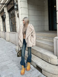 Ouzey Winter Thick Warm Hairy Shaggy Soft Faux Fox Fur Coat Women Loose Casual Korean Fashion Fluffy Jacket Cardigan 2025