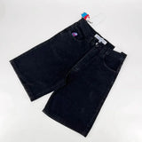 Ouzey 2000s American Street Embroidery High Waist Washed Oversized Denim Shorts Harajuku Retro Trendy Brand Jeans Men Goth Punk Shorts