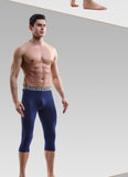 Ouzey Men's Sports Underwear Head Running Tight Cropped Pants Extended Anti-Abrasion Legs Large Size Boxer