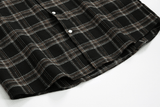 Ouzey 1467 BLACK PLAID SHIRT