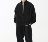 Ouzey 4453 ZIP-UP COLLAR JK & WIDE SWEATPANTS