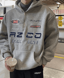 Ouzey 6260 EMBROIDERED HALF-ZIP UP HOODIE