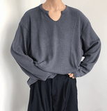 Ouzey 4259 U-NECK WAFFLE LONGSLEEVE