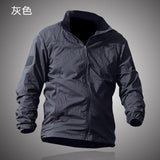 Ouzey 2024 Summer thin Hooded Windbreaker Fast Dry Sun UV Protection Jacket Single Layer tactical men military army motorcycle