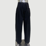 Ouzey Spring Long Grey Loose Warm Casual Flowy Wide Leg Woolen Pants Men High Waist Luxury Designer Black Clothes 2025