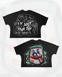 Ouzey 2025 American retro summer short-sleeved cotton T-shirt top Harajuku Gothic Y2K top oversized printed pattern hiphop street wear