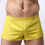 Ouzey Men Boxer Shorts Underwear Cotton Underpants Breathable Solid Color Home Underpants Sleepwear Cueca Boxer Para Hombre