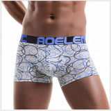 Ouzey 2024 Personality trend boxers, modal print boxers, men's underwear, breathable and comfortable mid-waist pants