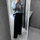 Ouzey 6211 CASUAL WIDE STRAIGHT DRAPE PANTS