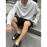 Ouzey Korean large size t-shirt sweatshirt long sleeve men's and women's loose spring and autumn style men clothing y2k top emo shirt