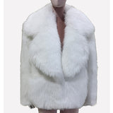 Ouzey Winter Short Oversized Hairy Soft Thick Warm Black Faux Fur Coat Women Loose Luxury Blue White Pink Fluffy Jacket