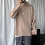 Ouzey Winter solid color round neck sweater for men, handsome Korean style loose men's sweater, trendy student bottoming shirt, thick