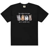 Ouzey 90s Streetwear New Y2K Cute Cat Print Cartoon Funny Casual Fashion Couple T Shirt Hip Hop Street Trend Clothing Men and Women Loose Tops