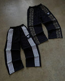 Ouzey 2025 American Retro Simple Striped Sweatpants Y2K Harajuku Hip Hop Jogging Pants Wide Leg Pants Streetwear Loose Casual Pants