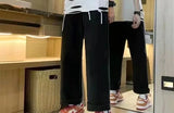 Ouzey 2025 American Embroidered Striped Casual Pants Trousers Hip Hop Street Casual Wide Leg Jeans New Y2K Jeans Loose High Quality