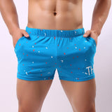 Ouzey Men Underwear Boxers Shorts Summer Mutande Cotton Soft Printed Loose Short  Home Underpants Men's Sleep Bottoms Pant