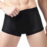 Ouzey 5XL Plus Size Men's Panties Male Underpants Man Pack Shorts Boxers Underwear Slip  Bamboo Hole Breathable Modal  Mens Boxer