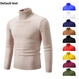 Ouzey 2024 Autumn/Winter Solid Color Polo/Turtle Neck Sweater Men Fashionable Simple Casual Knitted Top Trendy Youth Base Layer Top