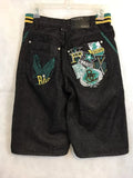 Ouzey 2000s American Street Embroidery High Waist Washed Oversized Denim Shorts Harajuku Retro Trendy Brand Jeans Men Goth Punk Shorts