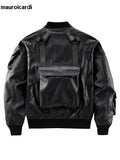 Ouzey Spring Autumn Oversized Cool Pu Leather Bomber Techwear Jacket Men with Many Pockets Luxury Designer Clothes 2025