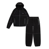 Ouzey 90s Streetwear Two Piece Set Y2K Clothes Mens Sportswear Hip Hop Streetwear Zip Up Hoodie Sweatpants Oversized Hoodie Sweatshirt Casual Pants