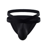 Ouzey Men's  Low Rise Cross Waistband Underwear Big Sac U Convex Briefs Men T-Back Suspender Lingerie Nightclub Sissy  Bikini