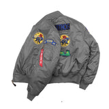 Ouzey 2024 US AIR FORCE A-10 WARTHOG PATCH Vintage USAFA Puffy High Quality Nylon Varsity Bomber Flight Men Jacket Thick for Winter