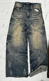 Ouzey 90s Streetwear Y2k Men and Women Retro Distressed Jeans New High Waist Design Punk Hip Hop Wide Leg Straight Leg Washed Jeans Loose Street Wear