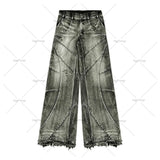 Ouzey dandys world Streetwear New Fashion Y2K Goth Baggy Jeans Men Clothing 2025 Casual Punk Vintage Jeans Harajuku High Waist Wide Leg Pants