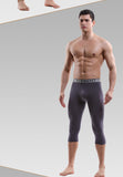 Ouzey Men's Sports Underwear Head Running Tight Cropped Pants Extended Anti-Abrasion Legs Large Size Boxer