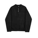 Ouzey 3213 HALF-BUTTON UP KNITTED COLLAR SWEATER