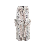 Ouzey Autumn Winter Long Colorful Thick Warm Hairy Fluffy Faux Fur Wide Leg Pants Men Pockets Runway Fashion Streetwear