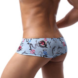 Ouzey Boxer Mens Underwear Men Low Waist Print Boxers Panties Breathable Boxershorts Men U Pouch Bikini Shorts  Underwear