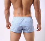 Ouzey Men Boxer Shorts Underwear Cotton Underpants Breathable Solid Color Home Underpants Sleepwear Cueca Boxer Para Hombre