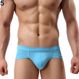 Ouzey Fashion Men's  Underwear Simple Solid Color Boxer Briefs Shorts Bulge Pouch Comfy Soft Underpants Trunks Трусы Мужские 2024